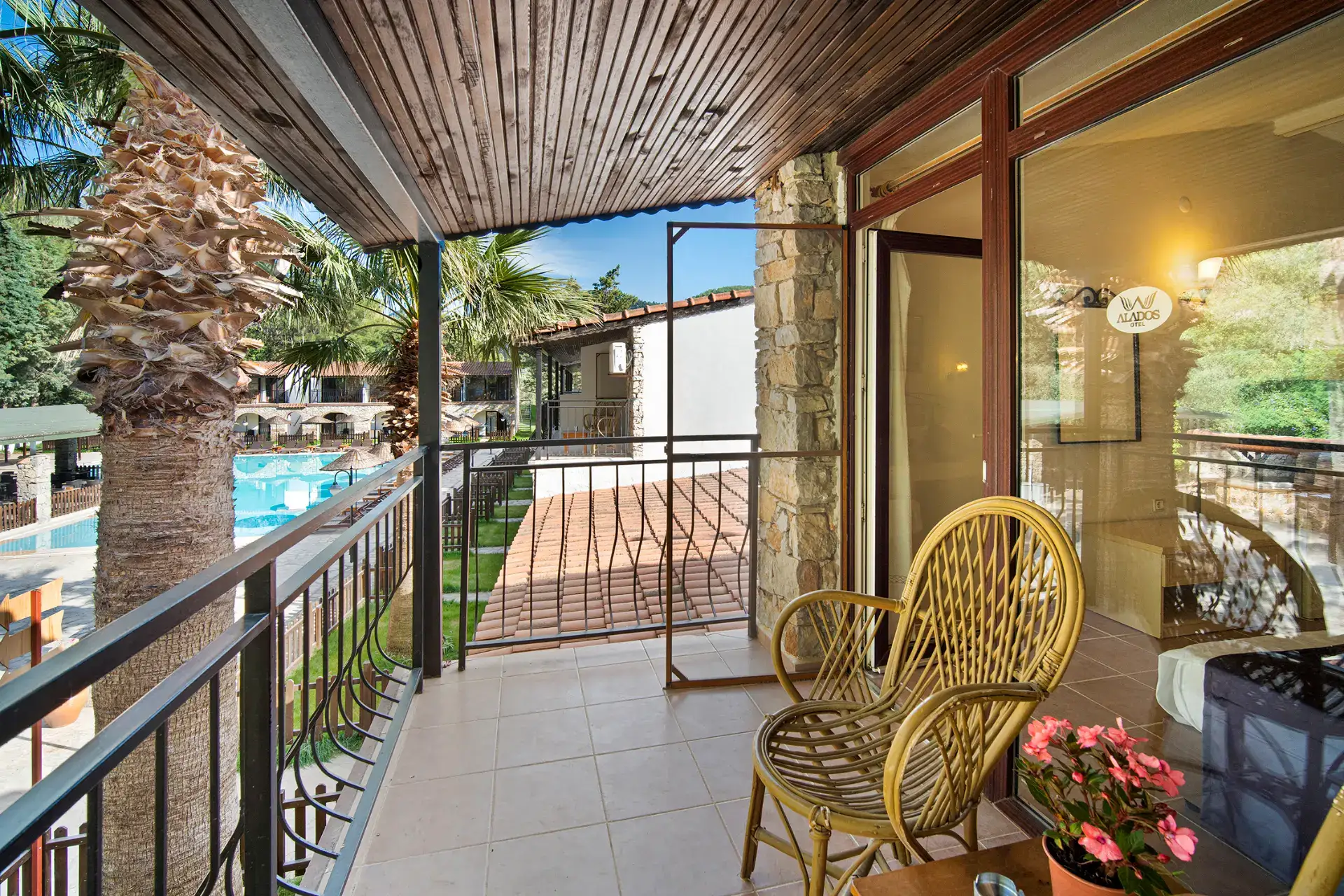 Room with Balcony and pool view